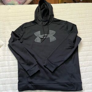 Under Armour Men's Black Crewneck Hoodie with Reflective Logo